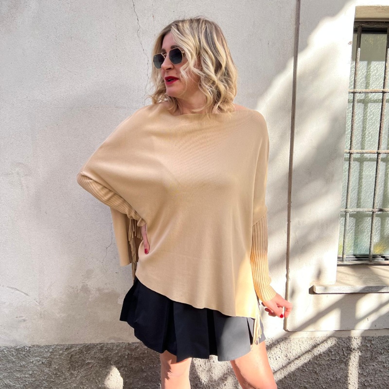 ANGELA DAVIS MAGLIA PA25 CAMMELLO