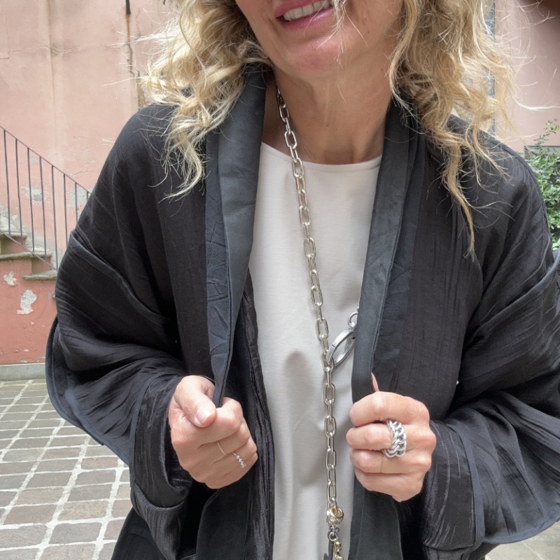 PAPUCEI KIMONO J ONDA NERO