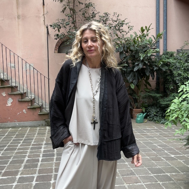 PAPUCEI KIMONO J ONDA NERO