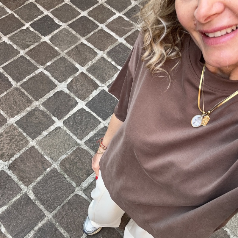 NUMERO155 TSHIRT PENELOPE BASIC TESTA DI MORO