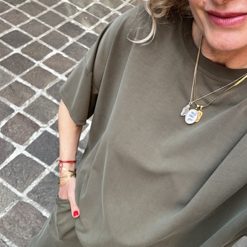 NUMERO155 TSHIRT PENELOPE T 1222 VERDE MILITARE