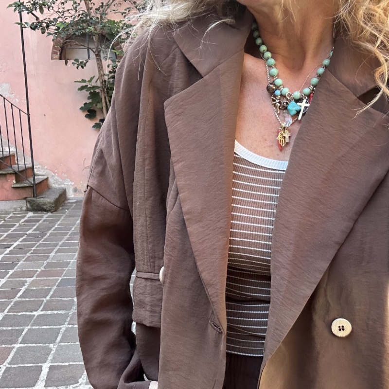SOUVENIR BLAZER M39F0188 TESTA DI MORO
