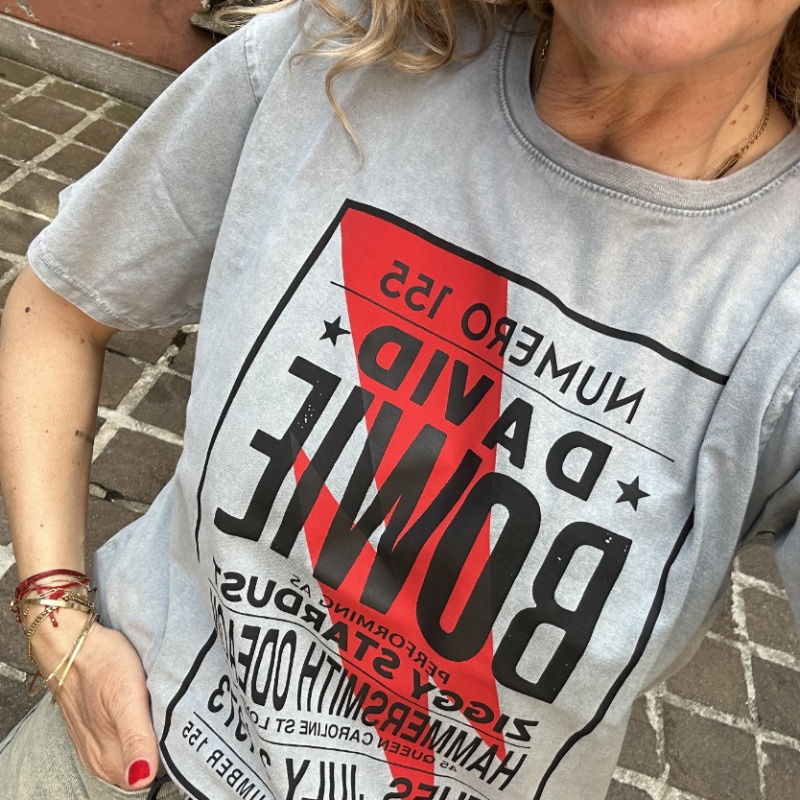 NUMERO155 TSHIRT DAVID BOWIE GHIACCIO