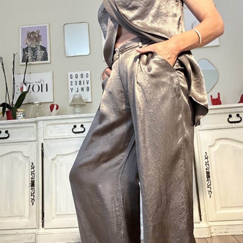 NUMERO155 PANTALONE GLENDA EBANO