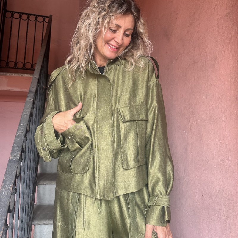 YOU DECIDE GIACCA J11142 VERDE MILITARE