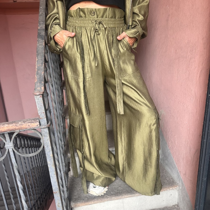 YOU DECIDE PANTALONE P11141 VERDE MILITARE