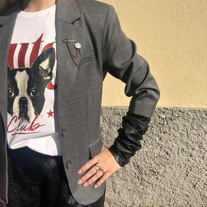 YOU DECIDE BLAZER J11127 GRIGIO