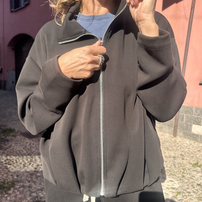 NUMERO155 FELPA JACKIE NERO