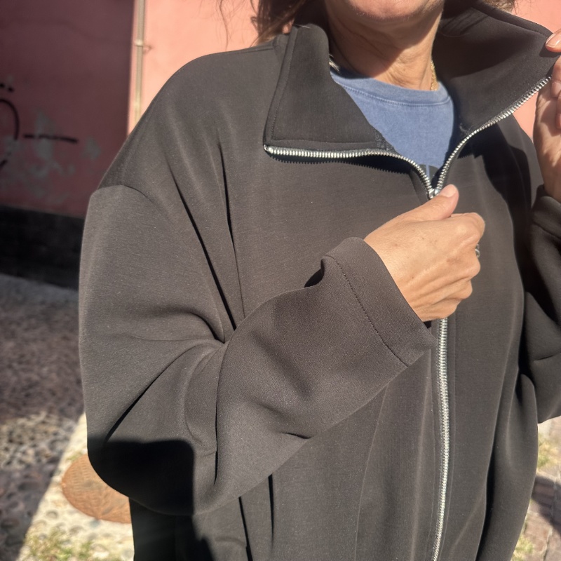 NUMERO155 FELPA JACKIE NERO